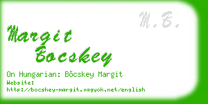 margit bocskey business card